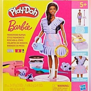 Play-Doh Barbie Fashionista Ruffles Doll Play Set - Pink & Lavender
